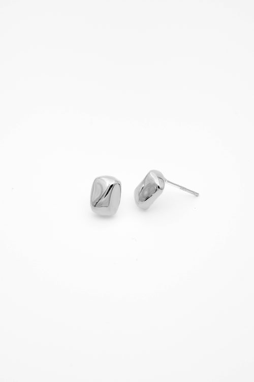SŌU Contour Earring 長方幾何輪廓 925 純銀男士耳環