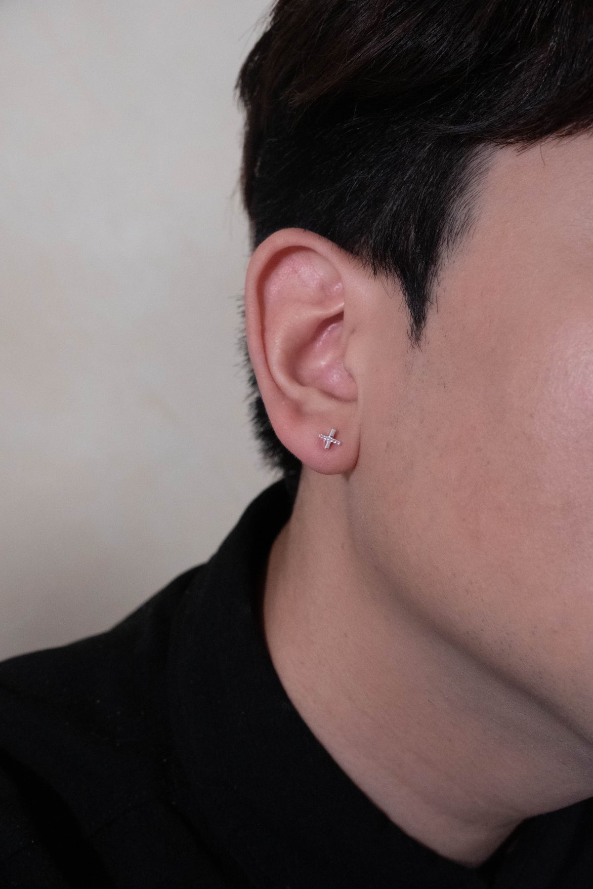 Line Spark Cross Stud