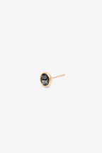 Noir Spark Stud - Silver/Rose Gold