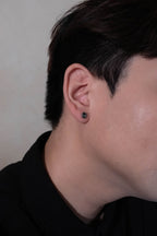 Noir Spark Stud - Silver/Rose Gold