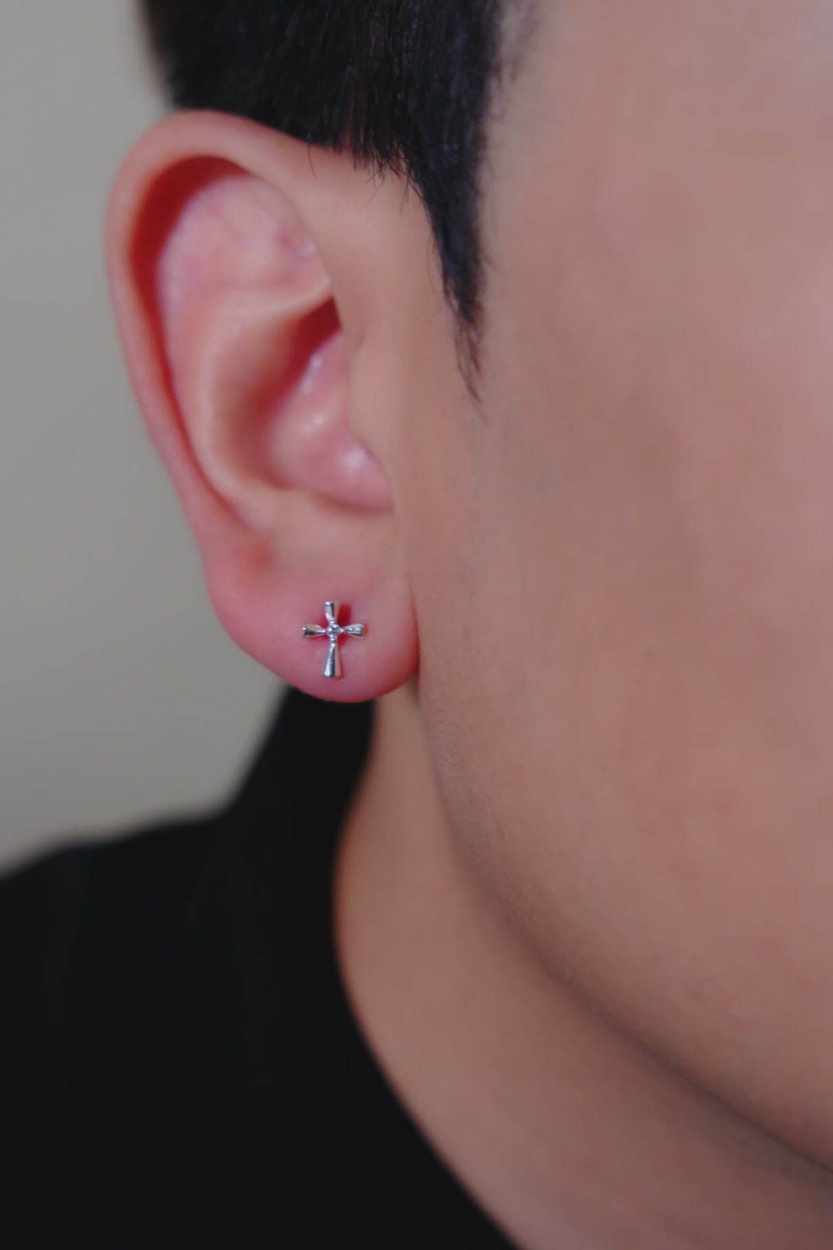 Soft Spark Cross Stud