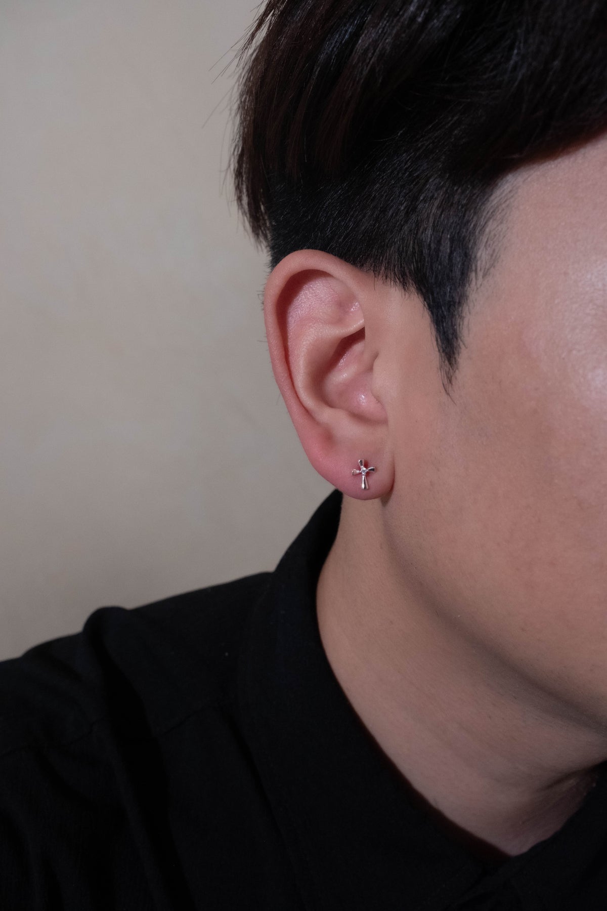 Soft Spark Cross Stud
